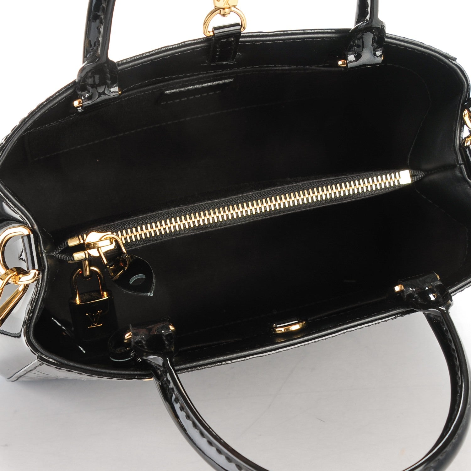 Louis Vuitton Vernis Montaigne BB Black 5 of 7