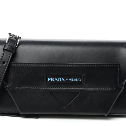 Prada City Calfskin Manuelle Shoulder Bag Black 10 of 10