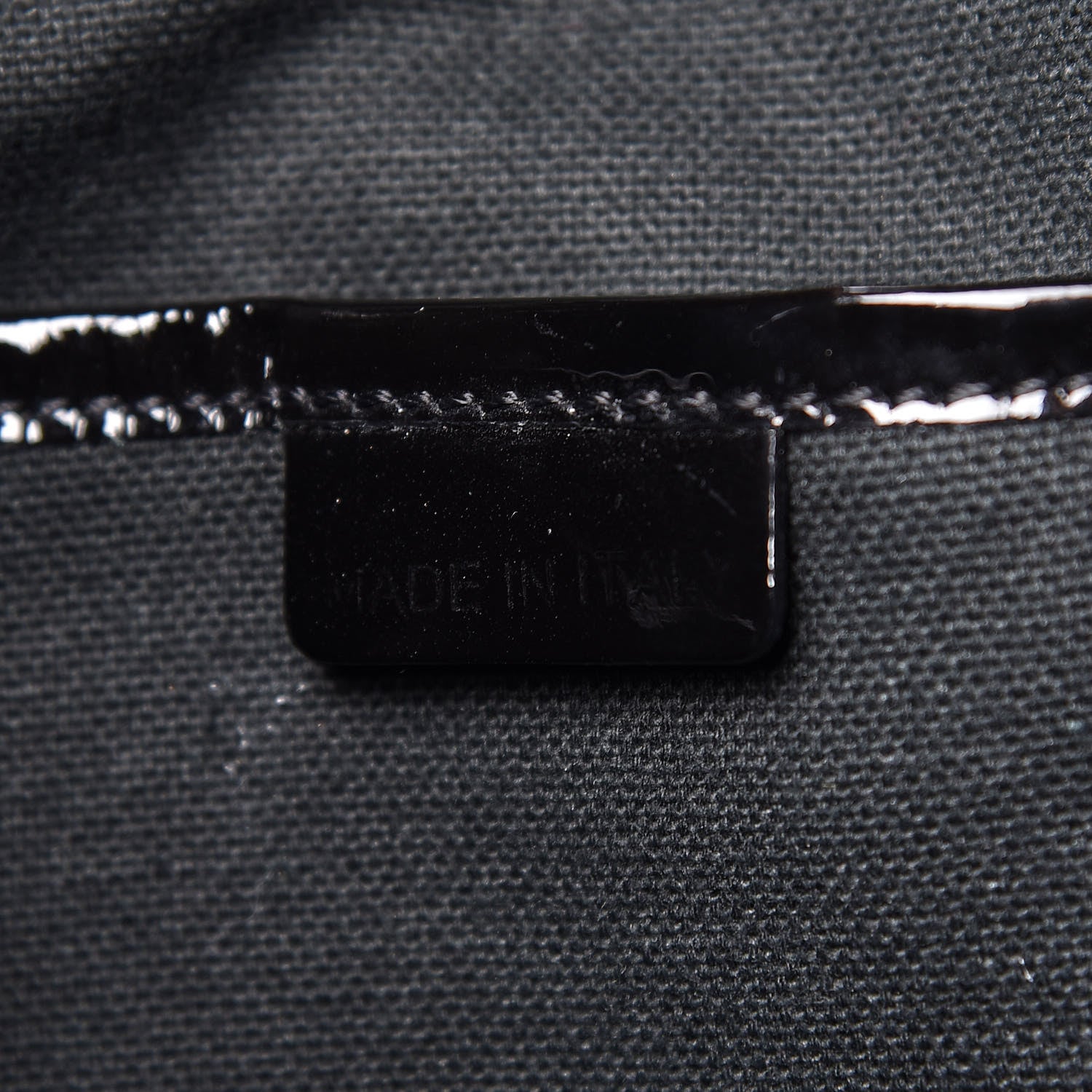 Burberry Patent Check Embossed Small Bilmore Tote Black 7 of 11