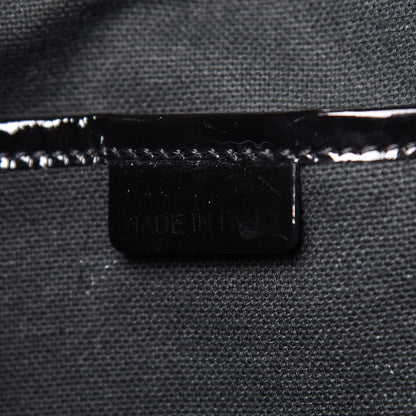 Burberry Patent Check Embossed Small Bilmore Tote Black 7 of 11