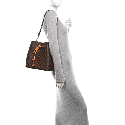 Louis Vuitton Damier Ebene Neonoe MM Safran 2 of 10