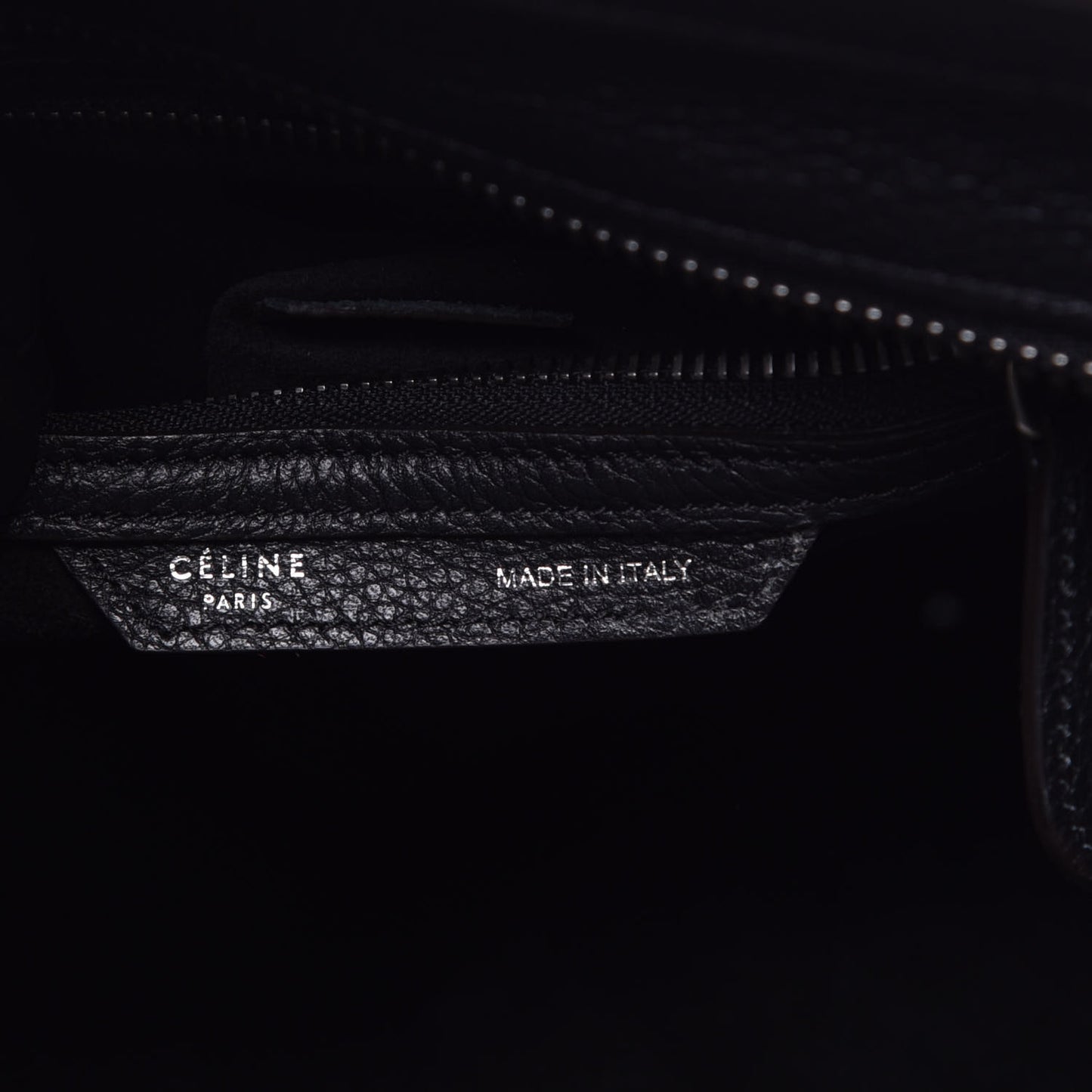 Drummed Calfskin Micro Luggage Black
