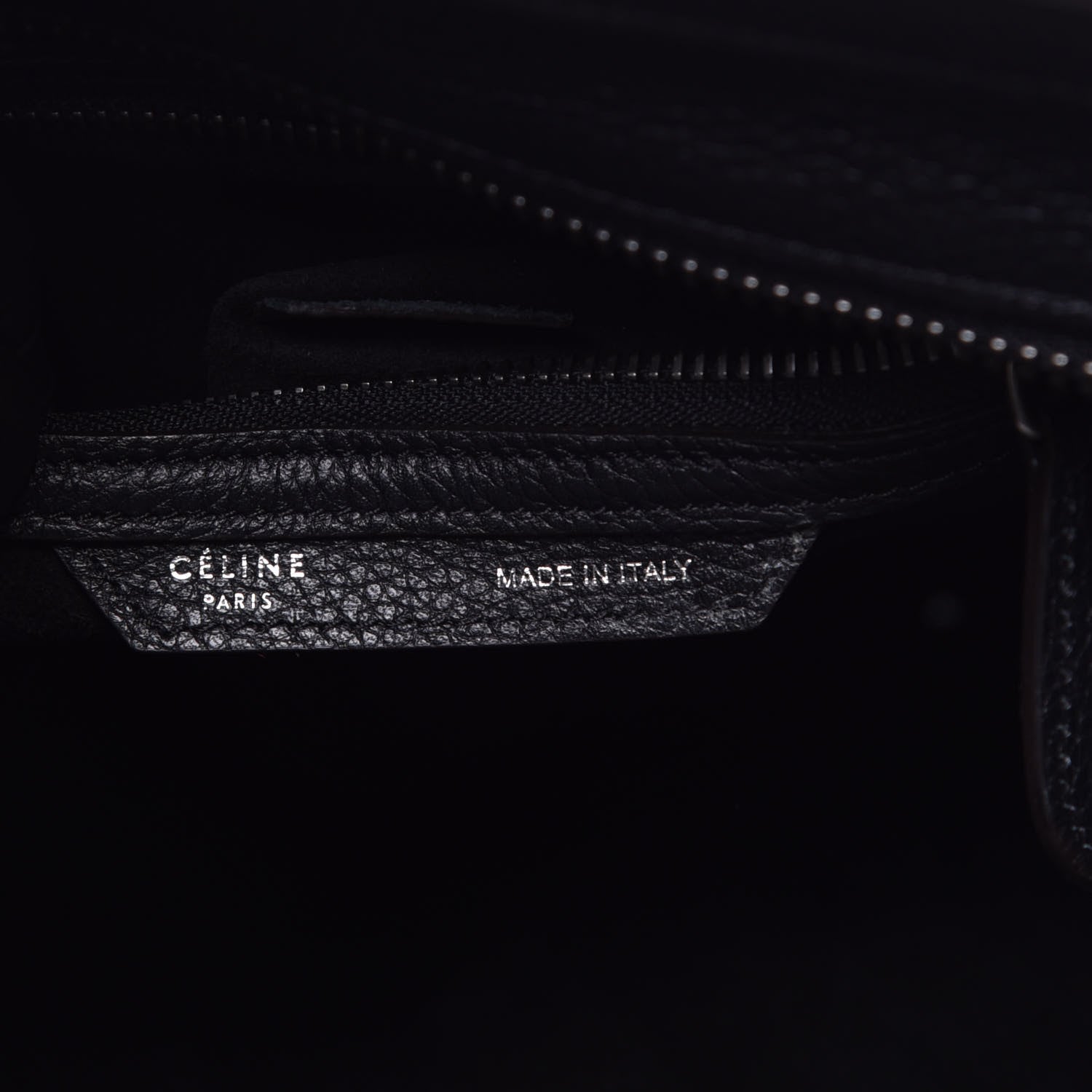 Celine Drummed Calfskin Micro Luggage Black 6 of 8