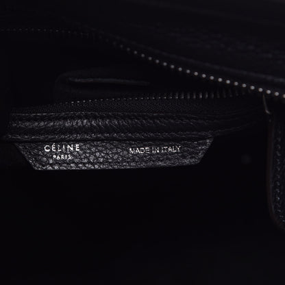 Celine Drummed Calfskin Micro Luggage Black 6 of 8