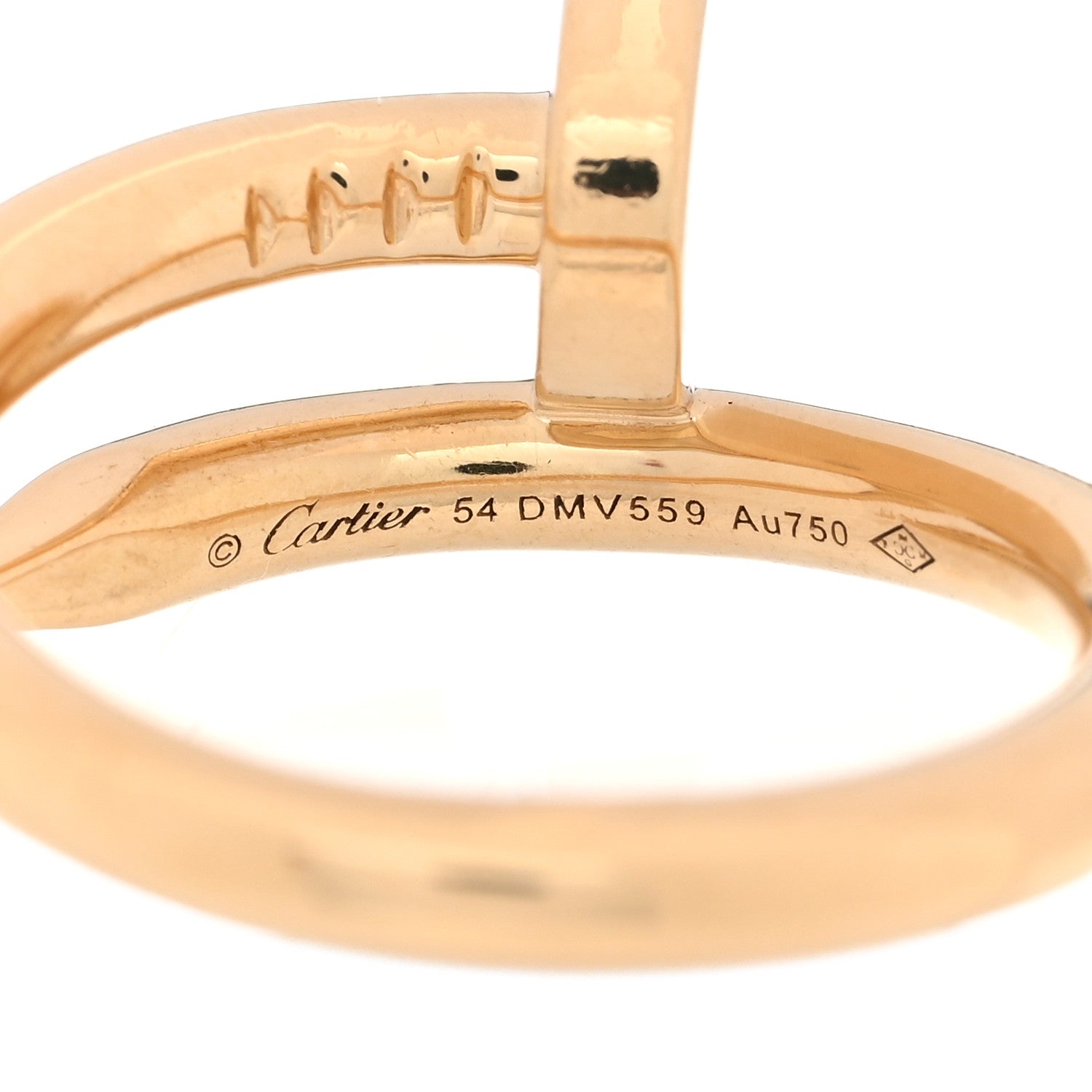 Cartier 18K Yellow Gold Juste Un Clou Ring 54 6.75 4 of 4
