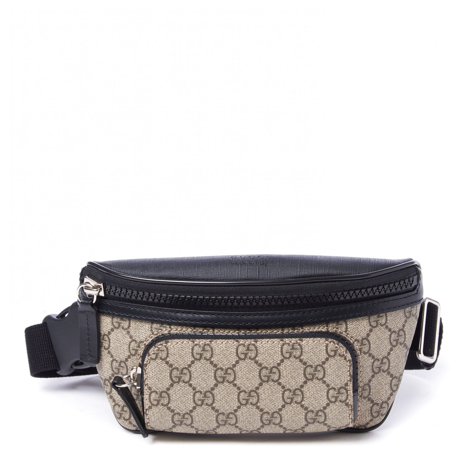 Gucci GG Supreme Monogram Belt Bag Black 1 of 7