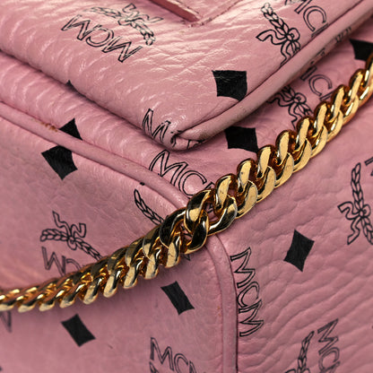 MCM Visetos Studded Retro Trilogie Stark Backpack Pink 8 of 14