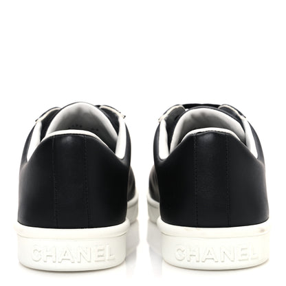 Chanel Calfskin CC Mens Sneakers 44 Black 6 of 11