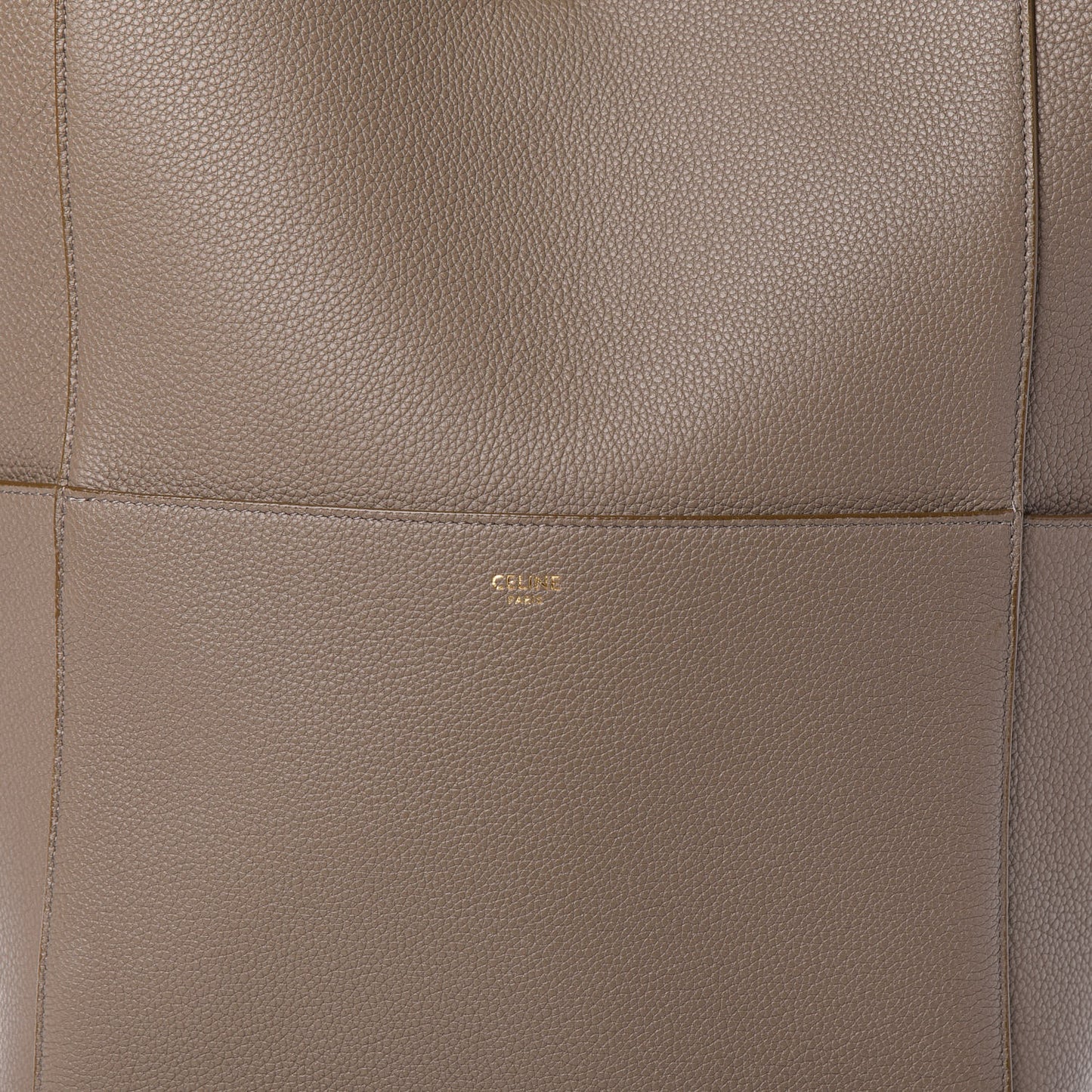 Soft Grained Calfskin Sangle Bucket Bag Taupe