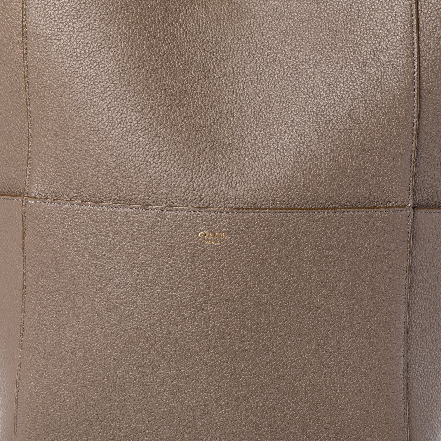 Celine Soft Grained Calfskin Sangle Bucket Bag Taupe 7 of 9