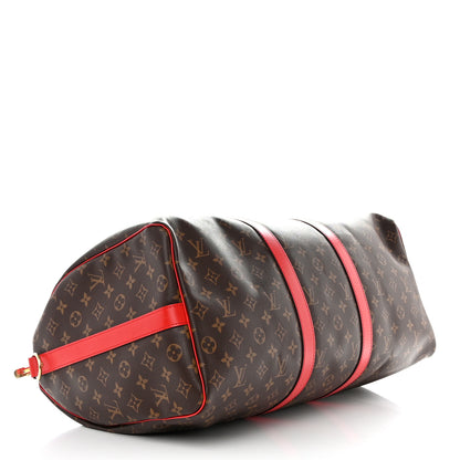 Louis Vuitton Calfskin Monogram Keepall Bandouliere 50 Coquelicot 3 of 8