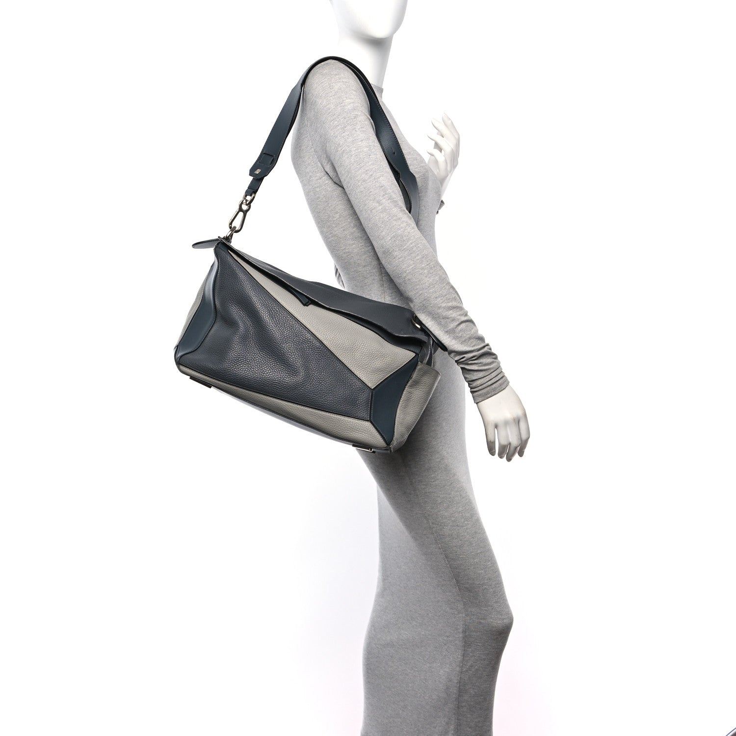 Loewe Calfskin Large Puzzle Bag Grey 2 of 12