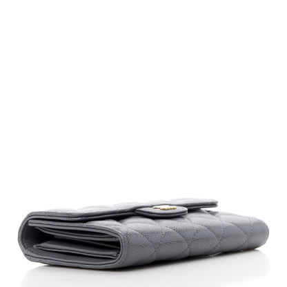 Chanel Caviar Quilted Medium Flap Wallet Grey 4 of 11