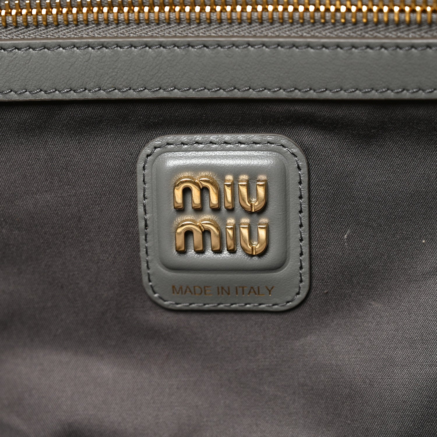 Miu Miu Soft Calf Softy Contrast Large Beau Top Handle Bag Marmo White 6 of 9