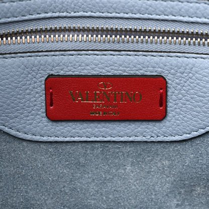 Valentino Garavani Grained Calfskin Small Rockstud Shoulder Tote Niagara 6 of 10
