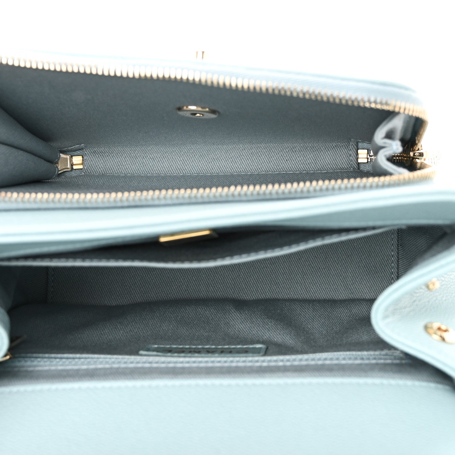 Chanel Caviar Quilted Medium Business Affinity Flap Light Blue 5 of 10