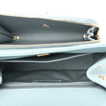 Chanel Caviar Quilted Medium Business Affinity Flap Light Blue 5 of 10