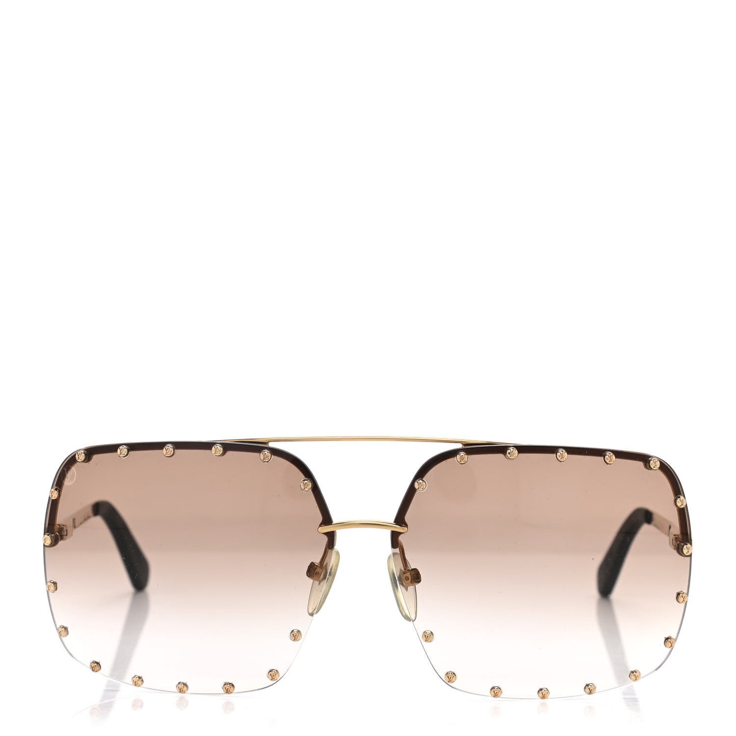 The Party Square Gradient Sunglasses Z2353W Brown