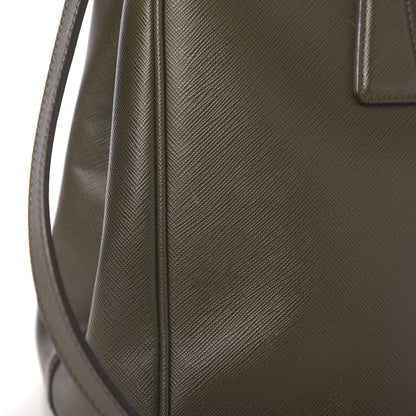 Prada Saffiano Lux Medium Galleria Double Zip Tote Militare 9 of 12