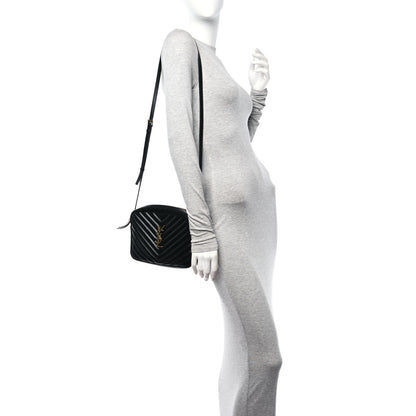 Saint Laurent Calfskin Matelasse Monogram Lou Camera Bag Black 2 of 11