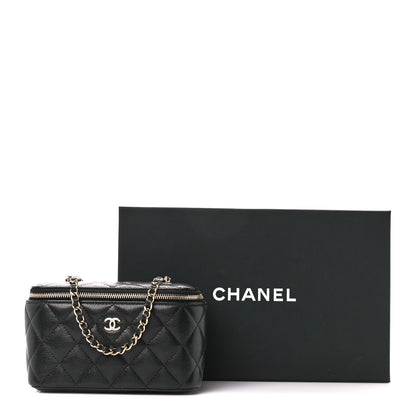 Chanel Caviar Quilted Small Vanity Case With Chain Black 11 of 11