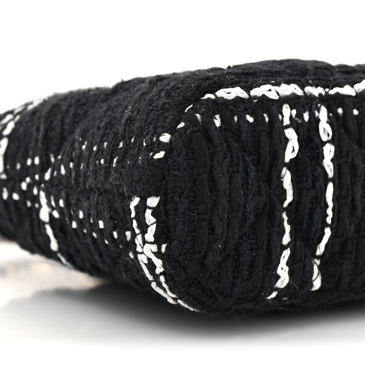 Chanel Tweed Quilted Mini Clutch With Chain Black White 11 of 12