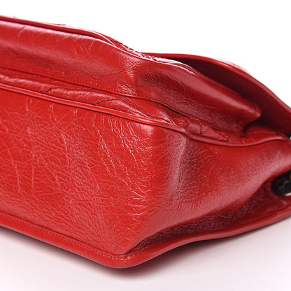 Saint Laurent Crinkled Calfskin Matelasse Monogram Medium Niki Chain Satchel Rouge Eros 9 of 13
