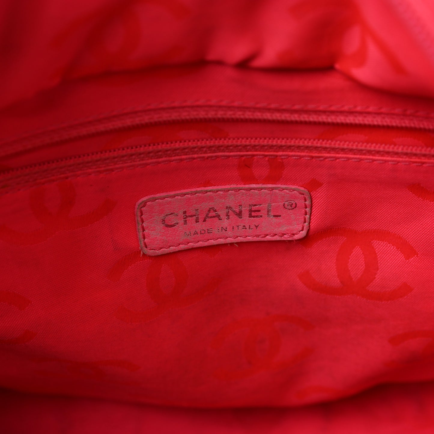 Calfskin Quilted Large Cambon Tote Black White