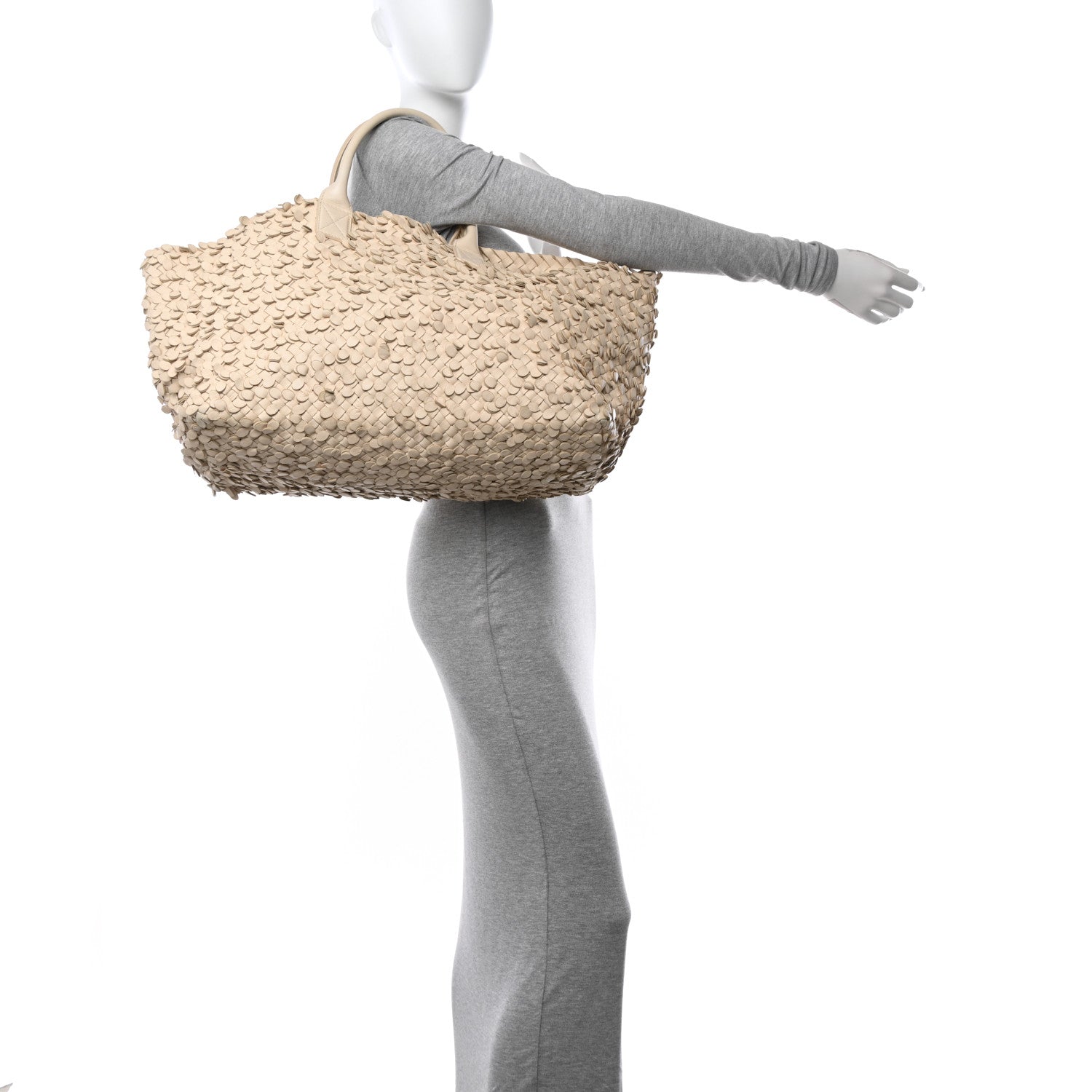 Bottega Veneta Nappa Intrecciato Medium Paillettes Cabat Cream 2 of 16