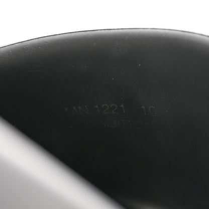 Louis Vuitton Rubber Embossed Monogram Mens Waterfront Mules 10 Black 8 of 10