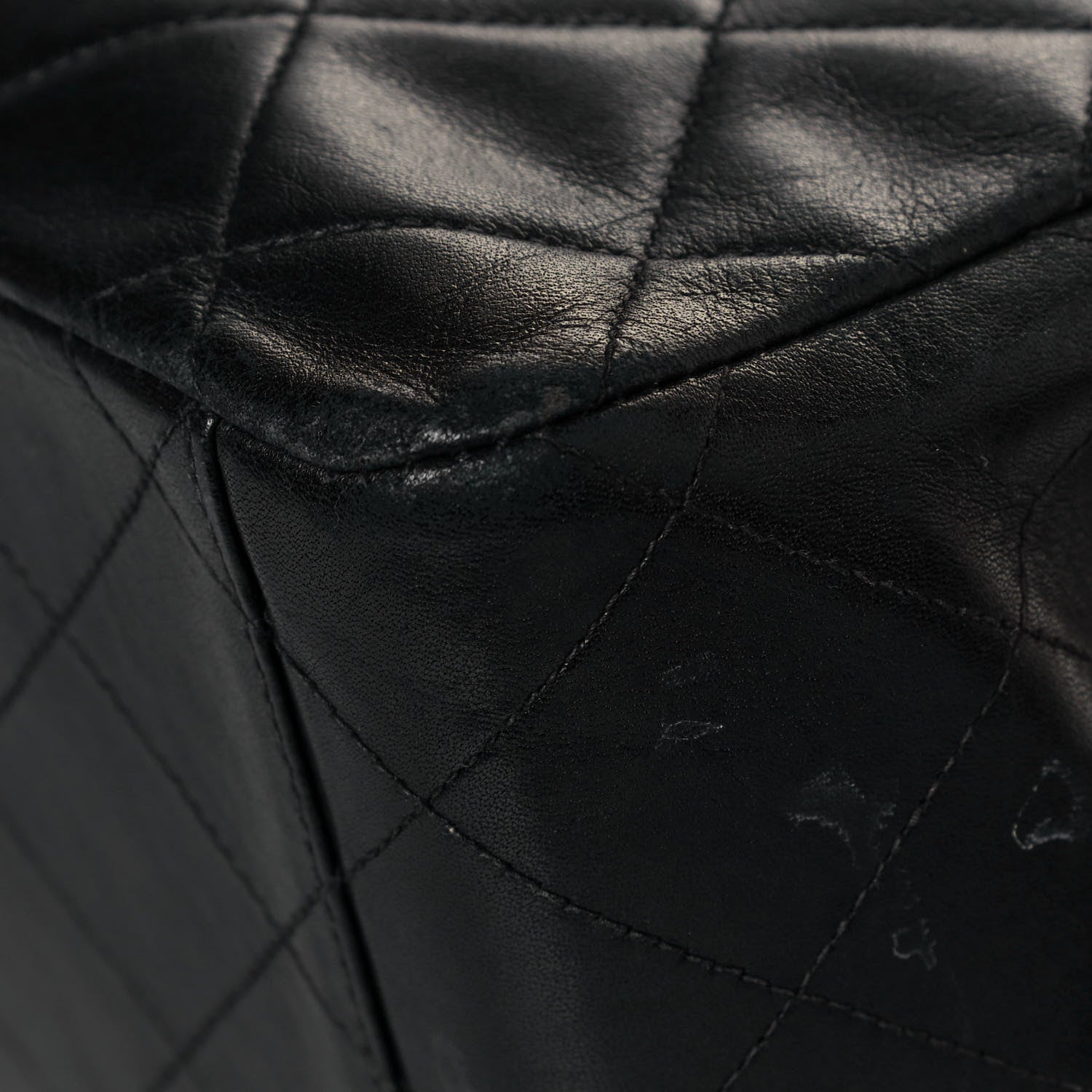 Chanel Lambskin Quilted XL Jumbo Single Flap Black 10 of 20