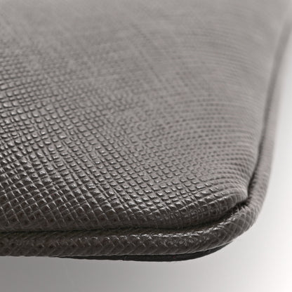 Prada Saffiano Clutch Pouch Grey 14 of 14