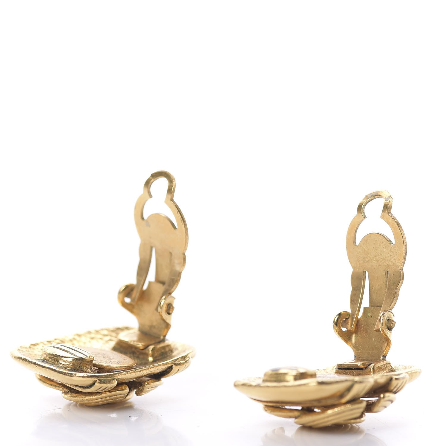 Chanel CC Clip On Earrings Gold 3 of 5