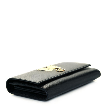 Gucci Calfskin Garden Continental Wallet Black 4 of 8