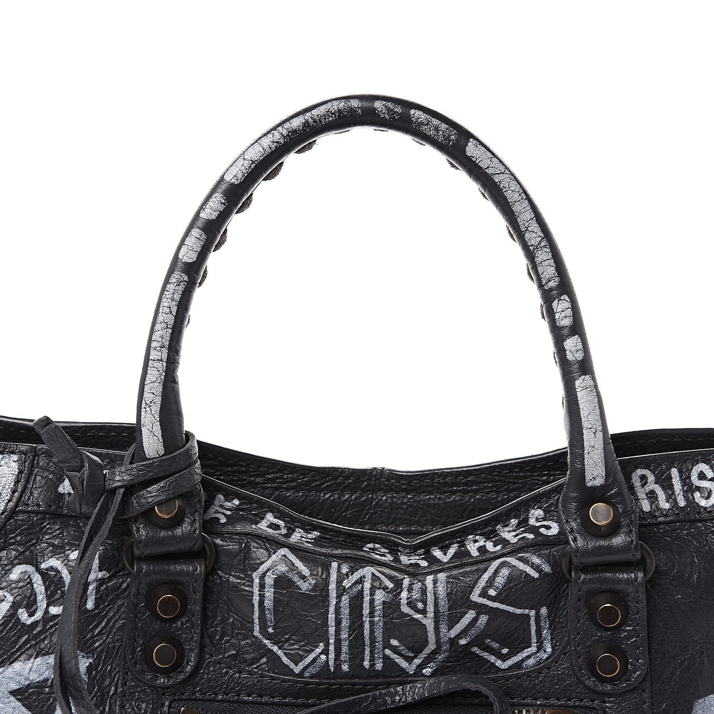 Agneau Arena Graffiti All Over Classic Hardware S City Gris Fossile White