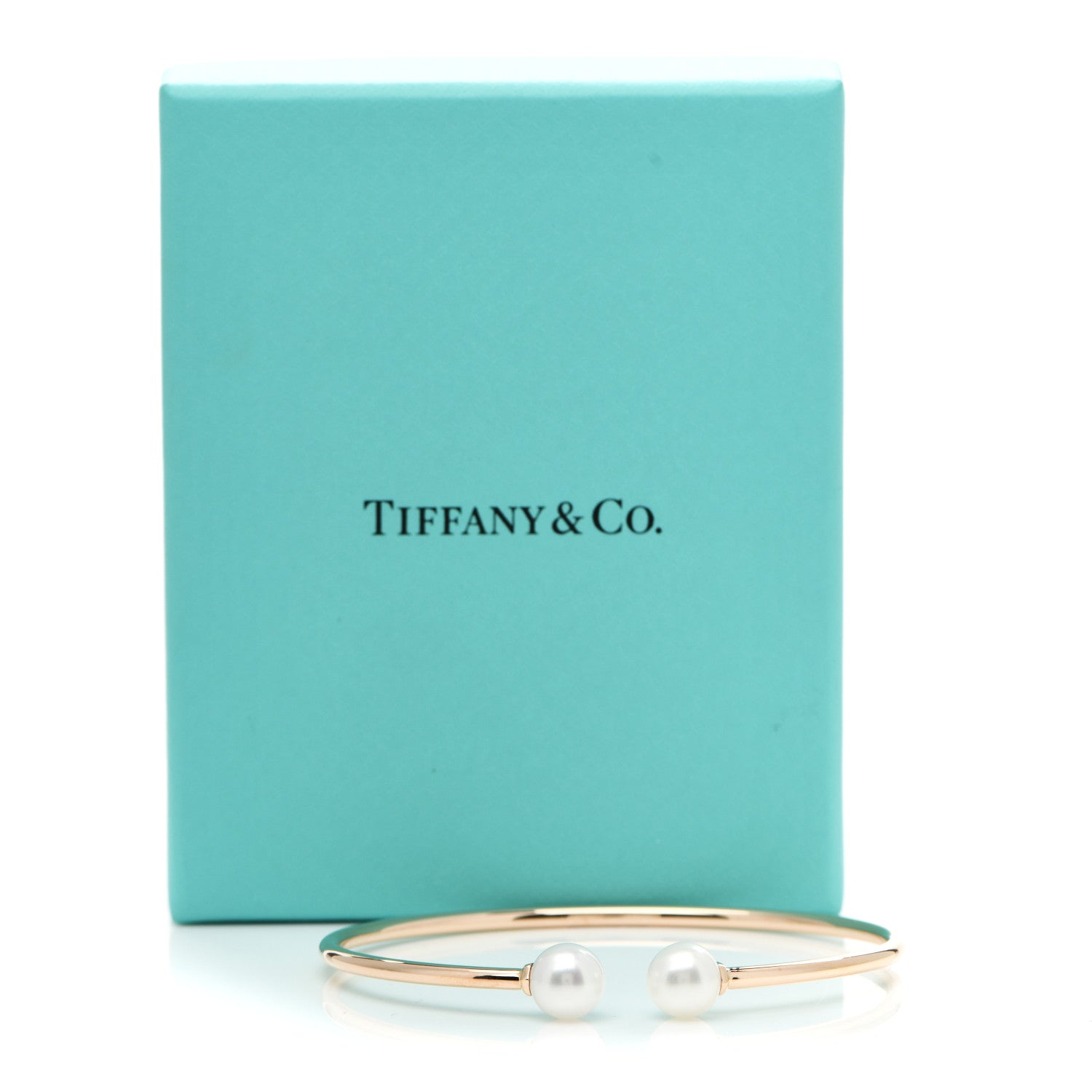 Tiffany 18K Rose Gold Pearl 8mm HardWear Ball Wire Bracelet 4 of 4
