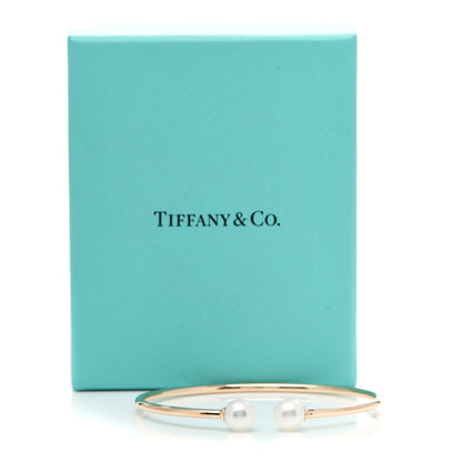 Tiffany 18K Rose Gold Pearl 8mm HardWear Ball Wire Bracelet 4 of 4