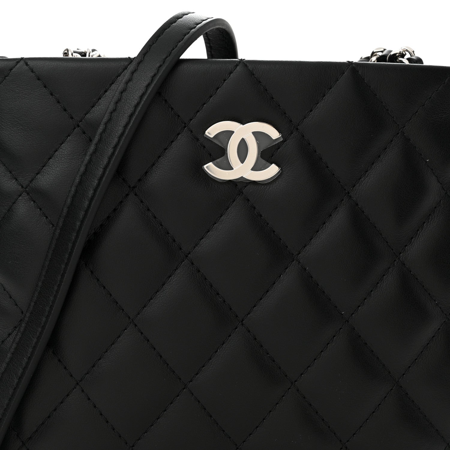 Chanel Lambskin Quilted Crossbody Bag Black 8 of 10