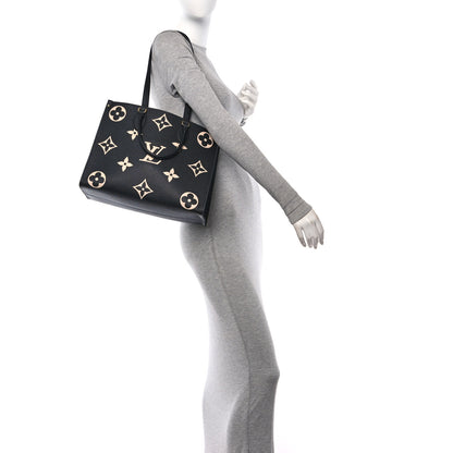 Louis Vuitton Empreinte Monogram Giant Onthego MM Black Beige 2 of 10