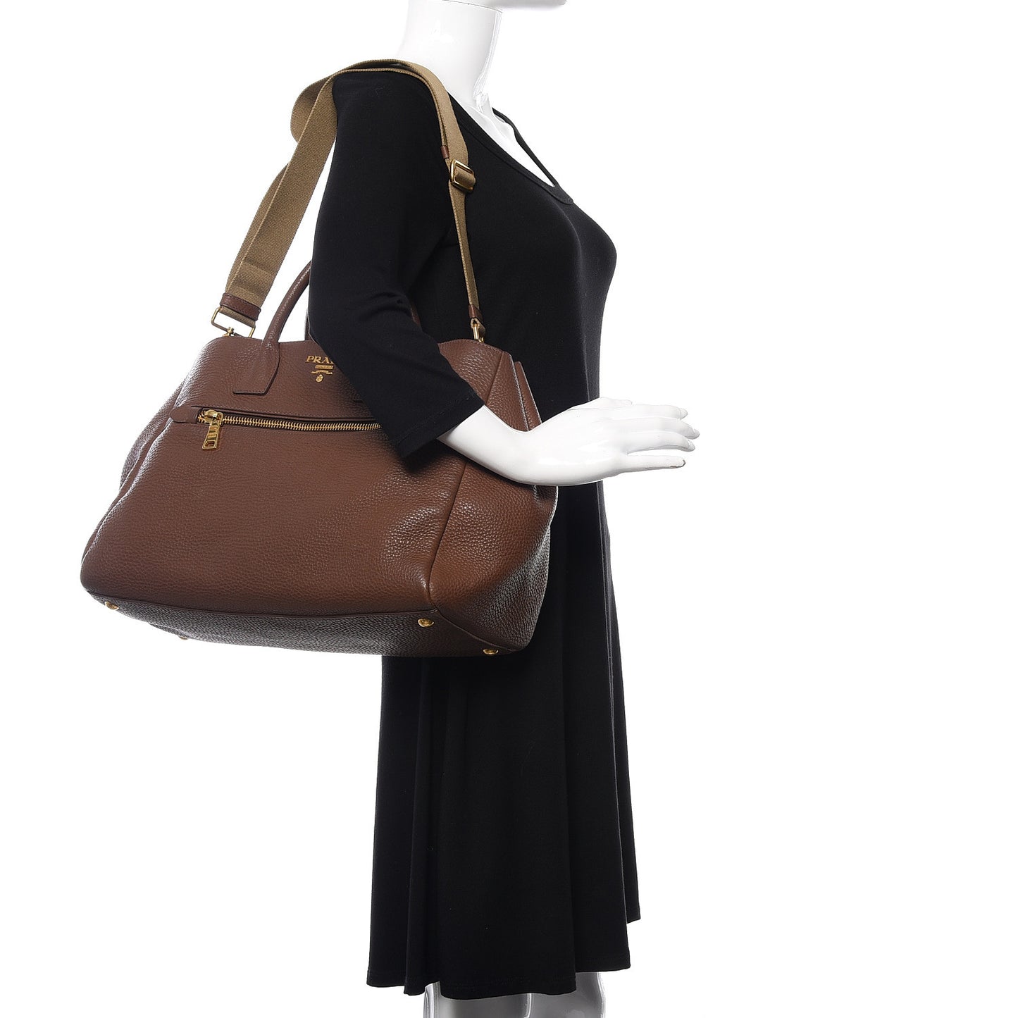 Vitello Daino Shopping Tote Palissandro