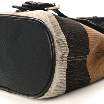 Burberry Mega Check Grainy Calfskin Small Gowan Messenger Bag Black 10 of 10