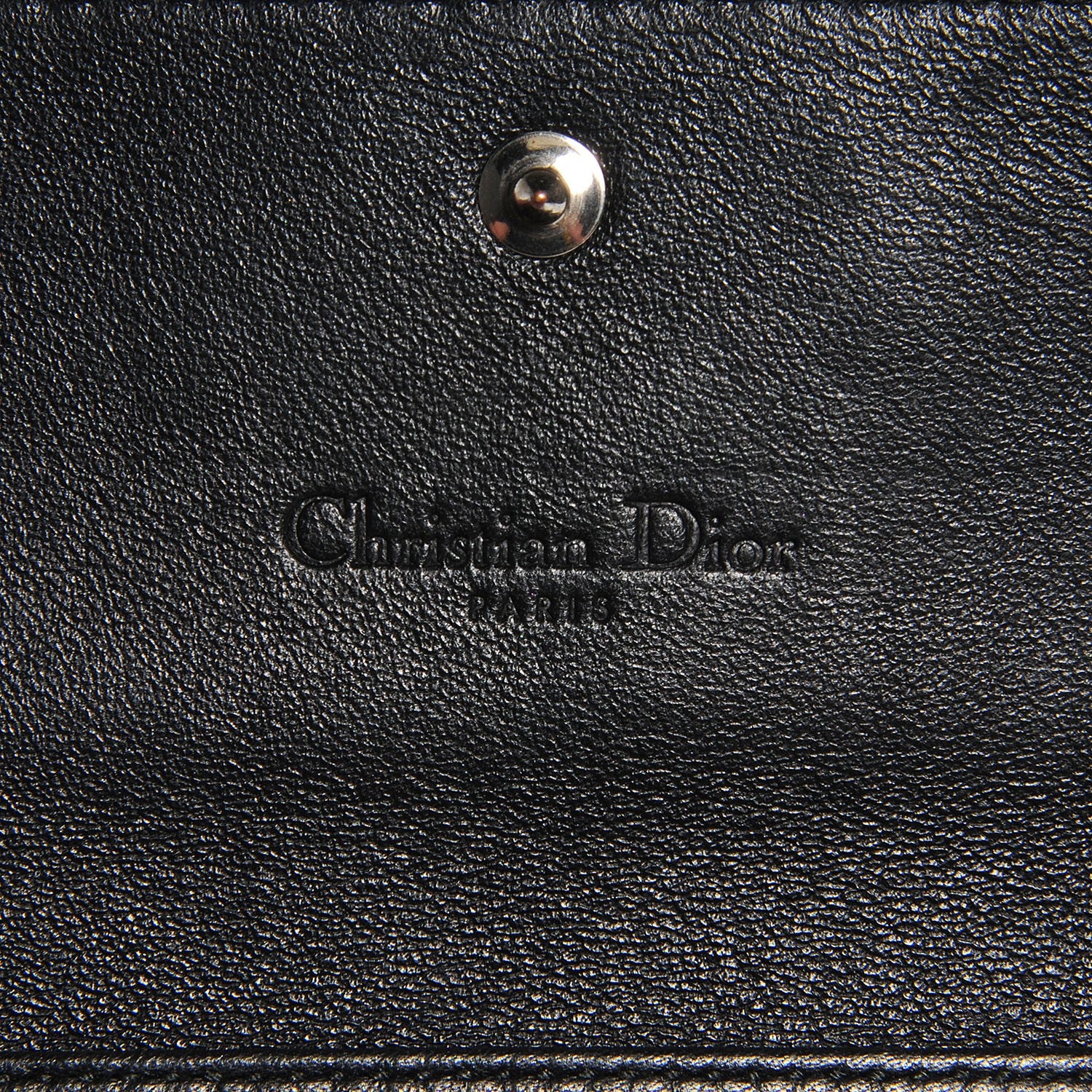 Christian Dior Grained Calfskin Mania Rendez-Vous Chain Wallet Black 6 of 7