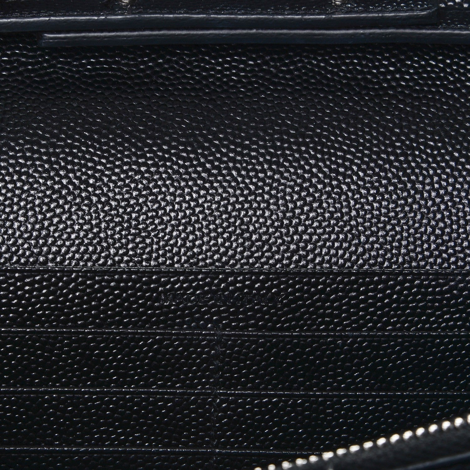 Saint Laurent Grain De Poudre Matelasse Chevron Monogram Chain Wallet Black 9 of 9