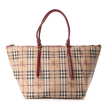 Burberry Haymarket Check Medium Salisbury Tote Military Red 1 of 15