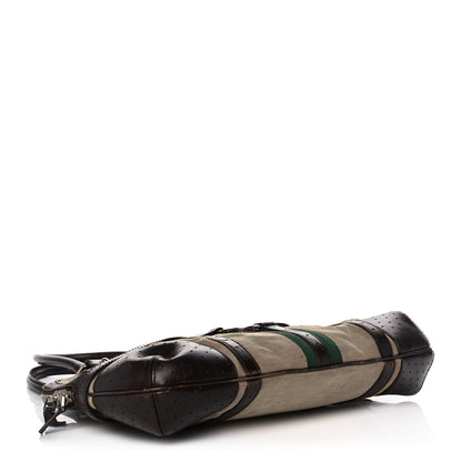 Gucci Canvas Web GG Reins Shoulder Bag Brown 3 of 15