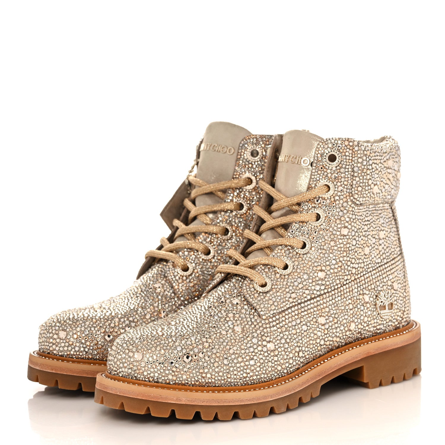 Jimmy Choo X TIMBERLAND Swarovski Crystal Ankle Boots 9 3 of 9