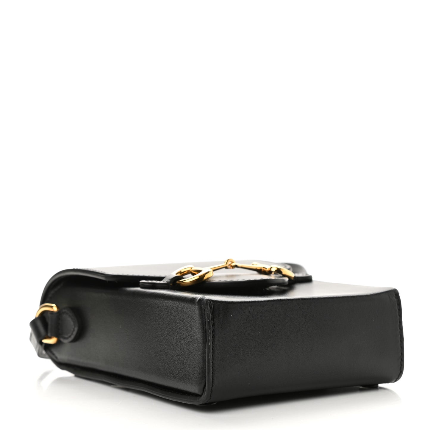 Boarded Plutone Calfskin Mini Horsebit 1955 Crossbody Bag Black