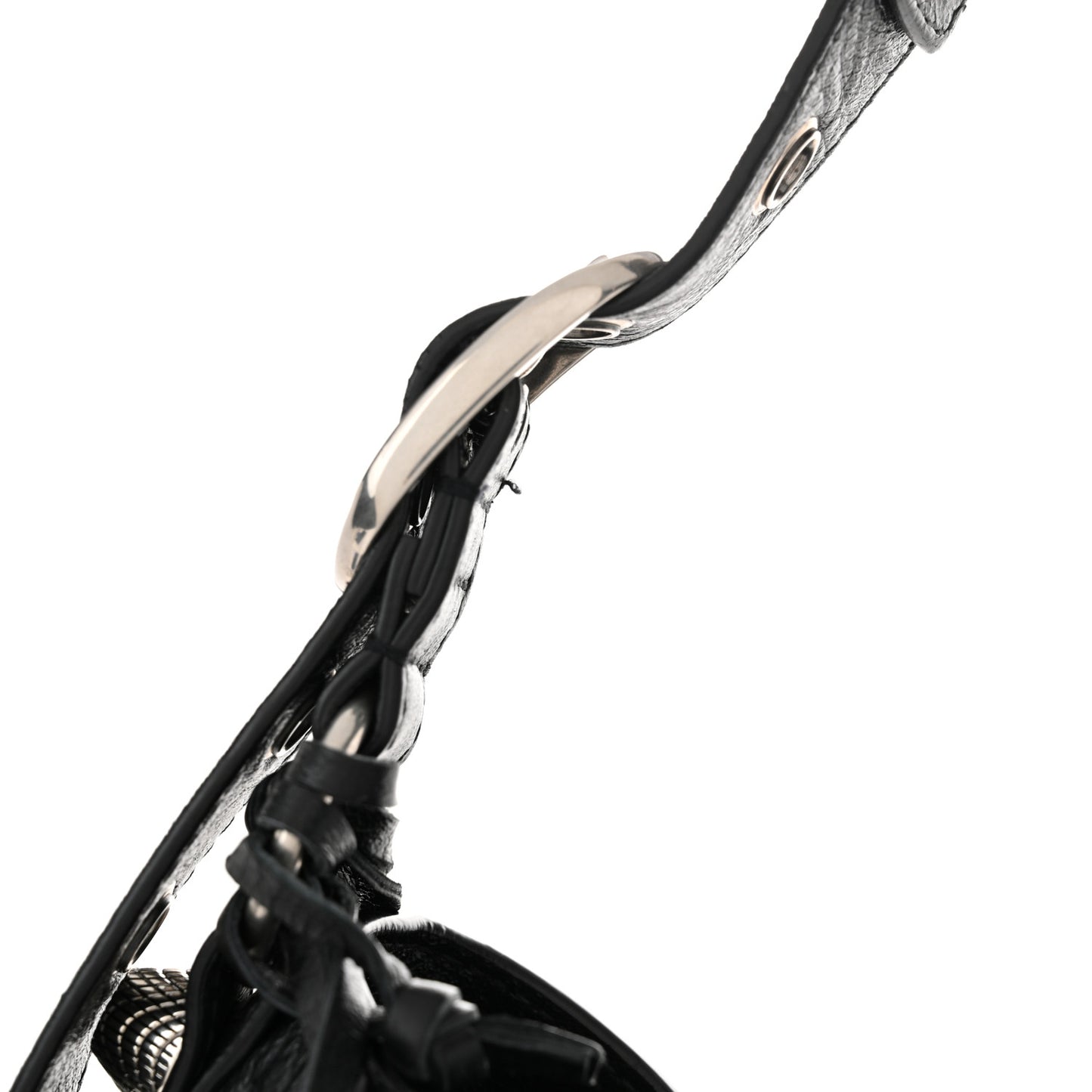 Agneau Arena Large Le Cagole Shoulder Bag Black