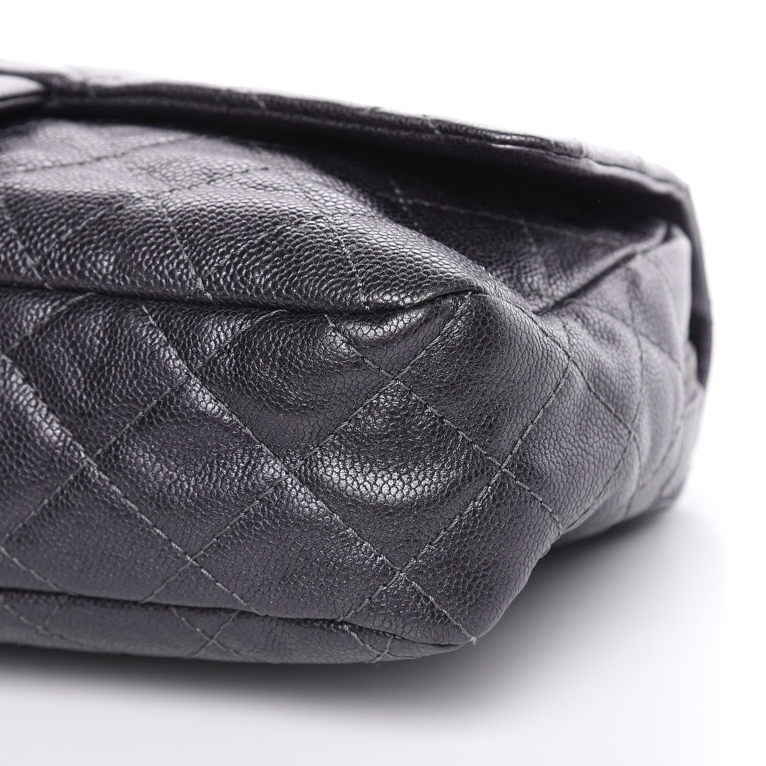Chanel Iridescent Caviar Quilted Large Chic Flap Grey 10 of 10