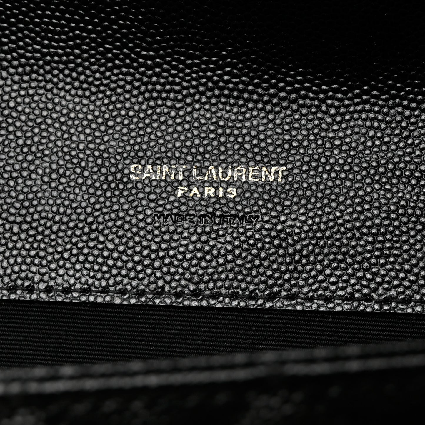 Grain De Poudre Textured Mixed Matelasse Triquilt Monogram Clutch Black